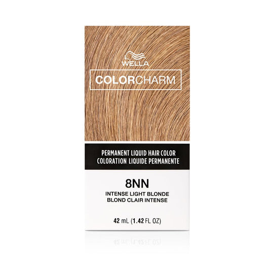 COLORCHARM Permanent Liquid Hair Color for Gray Coverage | 8NN Intense Light Blonde | 1.42 Fl Oz | 42 ml - Packaging May Vary
