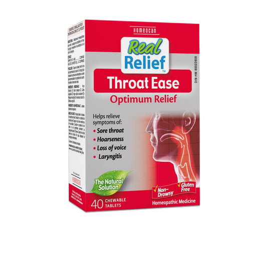 Real Relief Tablets – Throat Ease – 40 Tabs