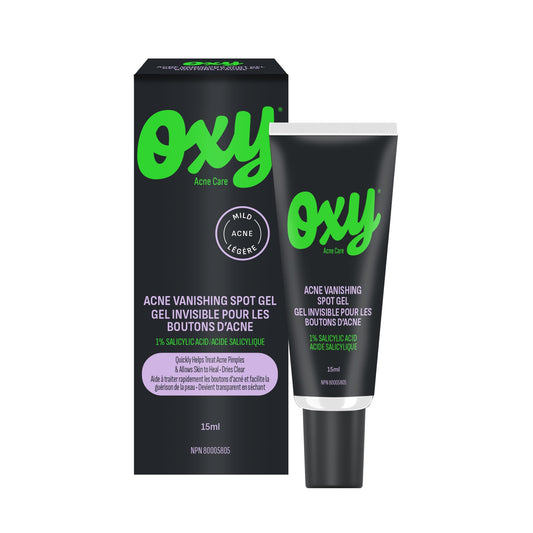 Oxy Acne Vanishing Spot Gel with Clinically Proven Salicylic Acid (1.0%) – For Mild Acne – Helps Treat Acne and Prevent Breakouts – Clear-Drying Gel - Dermatologist Tested