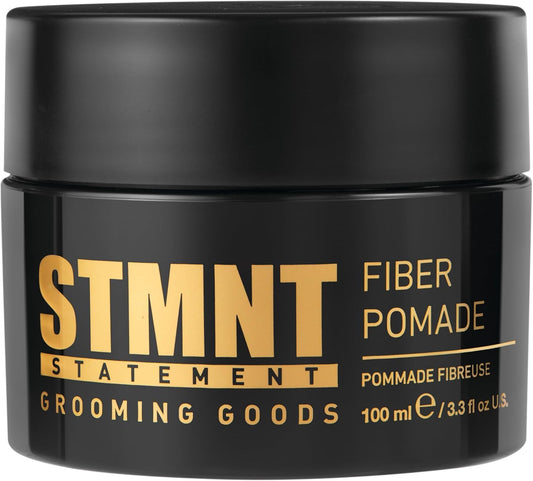 STMNT Grooming Goods Fiber Pomade, 3.38 oz | Semi-Matte Finish | Strong Control | Easy To Wash Out
