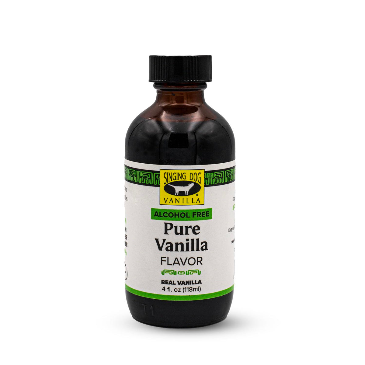 Singing Dog Vanilla Pure Vanilla Flavor - Alcohol Free 4 fl oz (118 ml) Liquid
