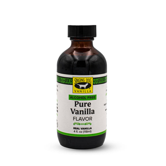 Singing Dog Vanilla Pure Vanilla Flavor - Alcohol Free 4 fl oz (118 ml) Liquid