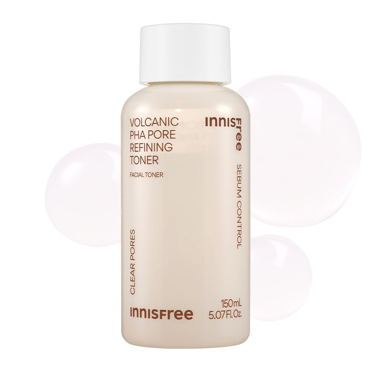 innisfree Volcanic PHA Toner, Korean Skincare with AHA & BHA, Refines Texture, Controls Oil, Exfoliating Face Treatment