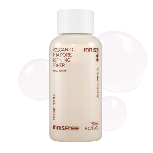 innisfree Volcanic PHA Toner, Korean Skincare with AHA & BHA, Refines Texture, Controls Oil, Exfoliating Face Treatment