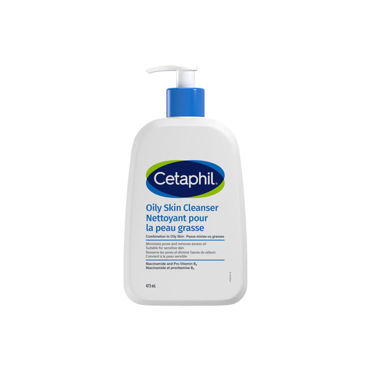 Cetaphil Oily Skin Cleanser (473ml) - Gentle Foaming Daily Facial Cleanser, Ideal Face Wash for Sensitive, Acne Prone, Combination to Oily Skin, Dermatologist Recommended