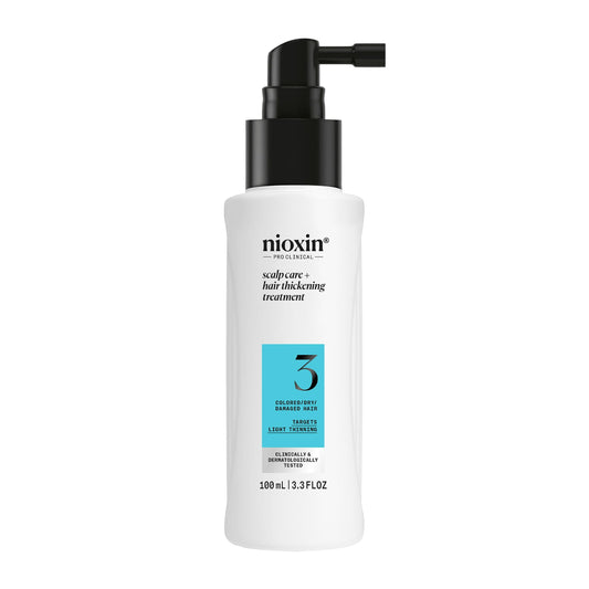 Nioxin System 3 Scalp & Hair Treatment, Color Treated Hair with Light Thinning, 3.4 oz
