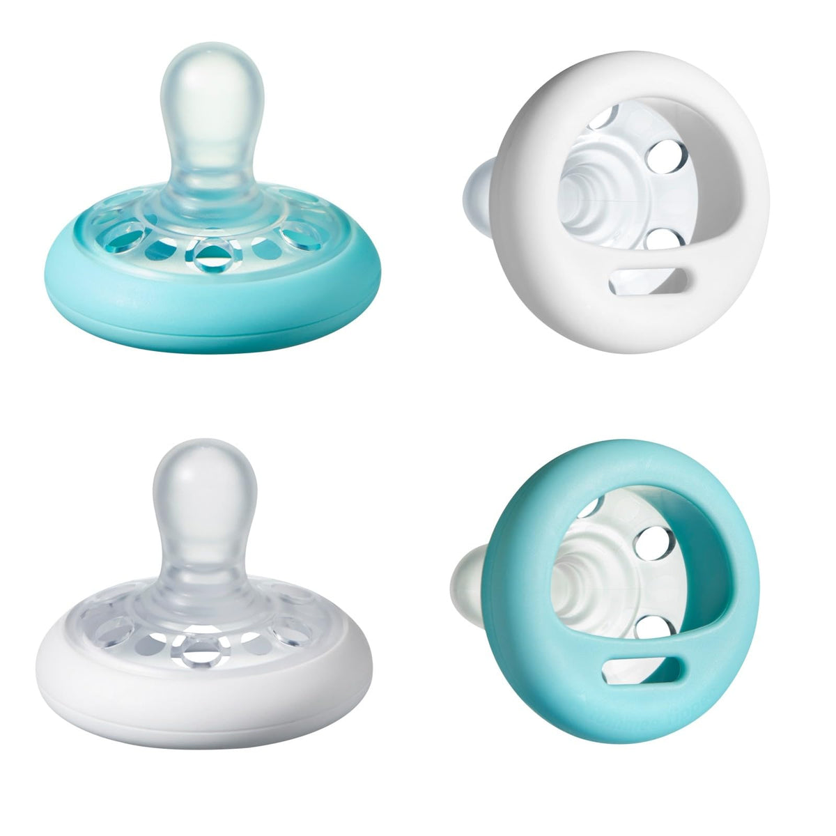 Tommee Tippee Breast-Like Pacifier, 0-6 months, Skin-Like Texture, Symmetrical Design, BPA-Free Binky, Includes Sterilizer Box, Pack of 4