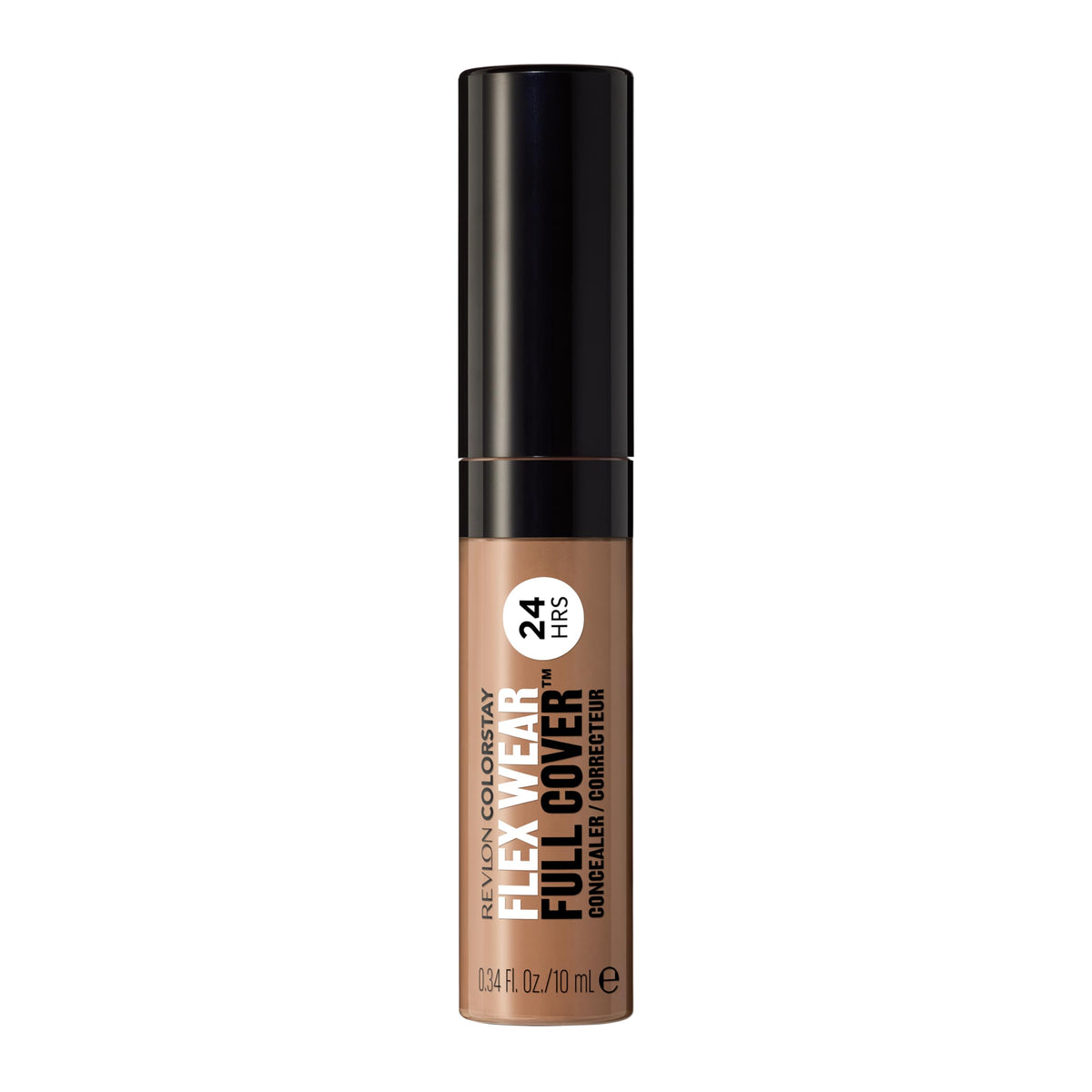 Revlon ColorStay Flex Wear, Full Cover Non-Creasing Concealer, Infused with Hyaluronic Acid & Vitamin E, Flexible Longwear, 070 Nutmeg, 0.34 fl oz/ 10ml