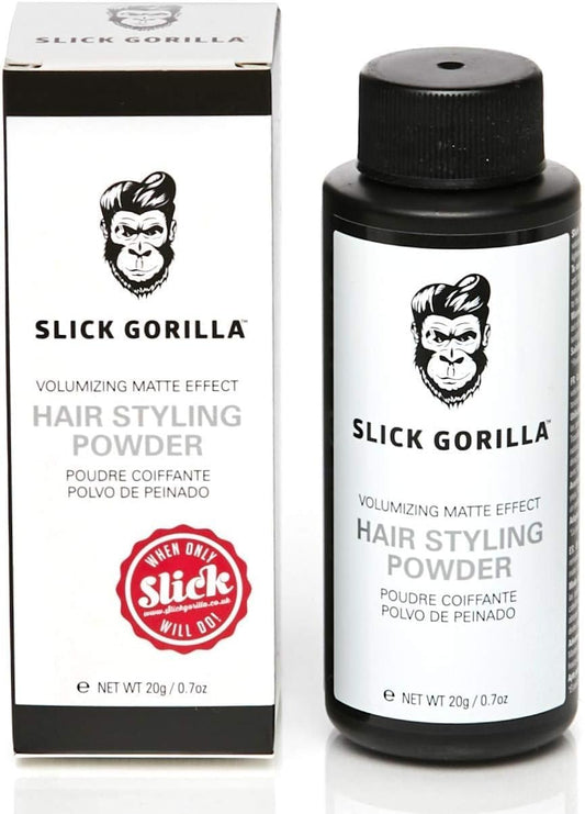 Slick Gorilla Hair Styling Powder for Men 0.70 oz (20ml) | Texture Powder | Matte Finish | 24 Hours All Day Hold | Adds Volume & Texture | Lightweight | Non-Sticky | No Shine | Texturizing Product