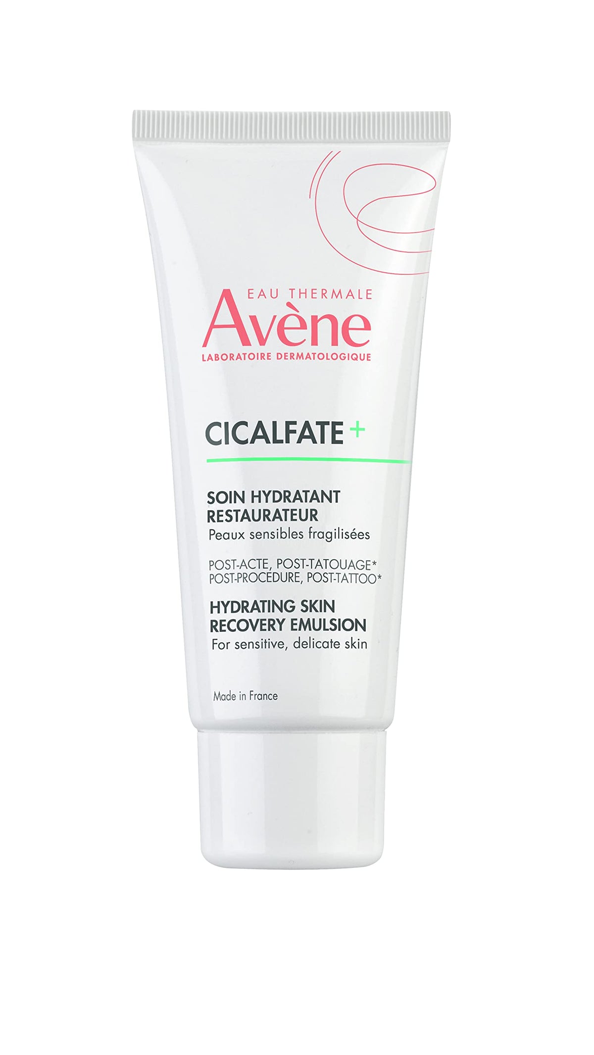 Eau Thermale Avene Cicalfate+ Hydrating Skin Recovery Emulsion, Superficial Dermatological Post-Procedure Skin Restore Emulsion Moisturizer, 40 ml