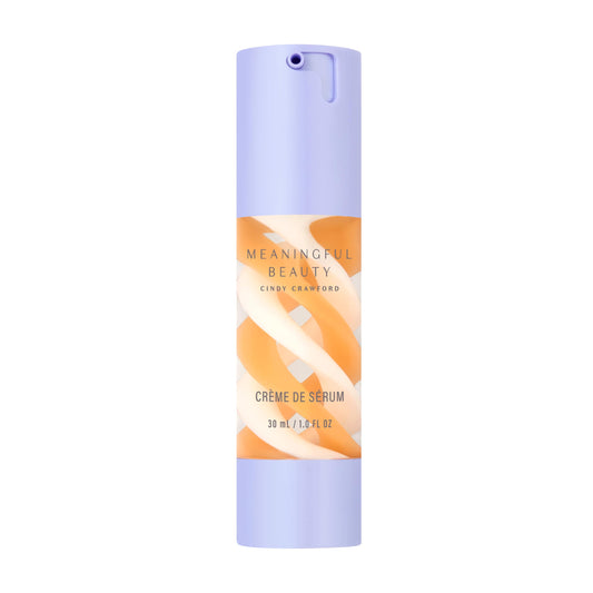 Meaningful Beauty Crème De Serum, Night Moisturizer with Melon Extract, Peptides and Hyaluronic Acid, 1 Fl Oz