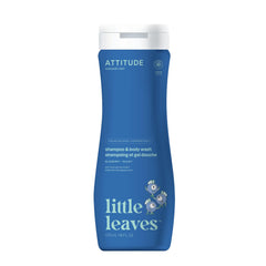 ATTITUDE Shampoo and Body Wash for Kids, Made in Canada, EWG Verified Hair and Body Cleanser, Dermatologically Tested Soap, Plant and Mineral Based Bath Products, Vegan, Blueberry, 473 mL