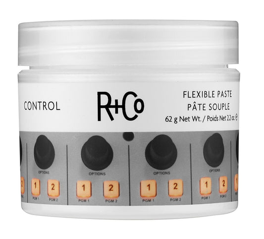 R+Co Control Flexible Paste, Strong Hold + Natural Finish, Vegan + Cruelty-Free, 2.2 Oz