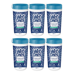 Wet Ones Hand Wipes, Aloe & E Wipes 40 Count (Value Pack of 6)