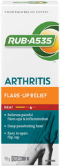 RUB A535 Arthritis Flare-Up Relief Heat Cream, Made in Canada, Deep Penetrating Heat to Relieve Pain and Inflammation, 90 g