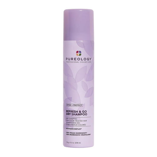 Pureology Style + Protect Refresh and Go Dry Shampoo, Color-Safe Oil Absorption & Texture for All Hair Types, Vegan, Sulfate-Free