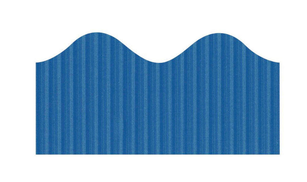 Bordette 0037186 Scalloped Decorative Border, 50' Large x 2-1/4" Size, Rich Blue