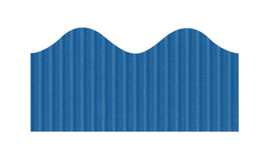 Bordette 0037186 Scalloped Decorative Border, 50' Large x 2-1/4" Size, Rich Blue
