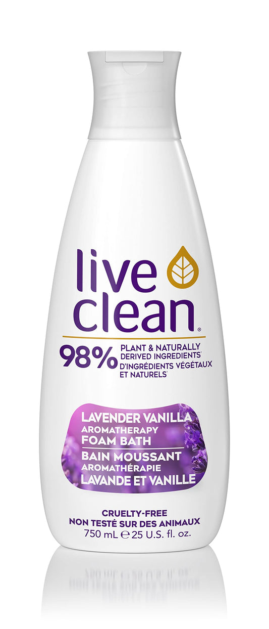 Live Clean Lavender Vanilla Aromatherapy Foam Bath, 750 ml