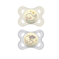 Night Pacifier for 0-6 months (2 pack), Unisex