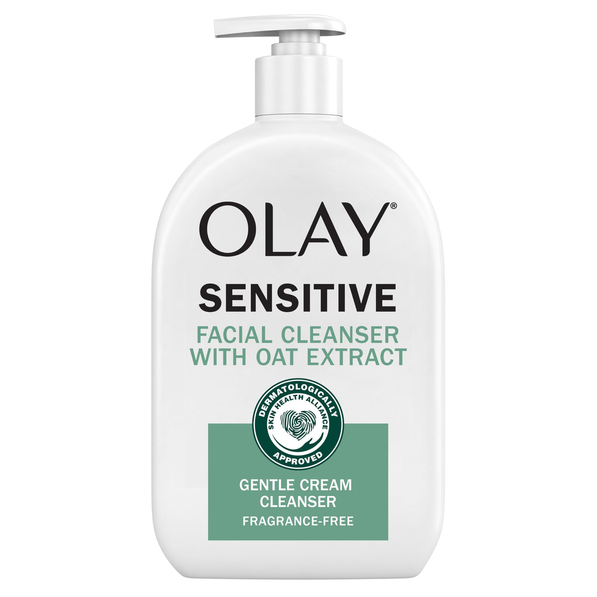 Olay Sensitive Facial Cleanser with Oat Extract Gentle Cream Cleanser, 473mL (16 fl oz)