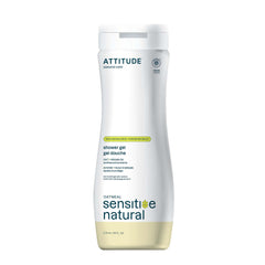 ATTITUDE Body Wash for Sensitive Skin, Made in Canada, EWG Verified Shower Gel, Soothing Oat, Dermatologically Tested, Plant and Mineral-Based, Vegan Personal Care, Argan Oil, 473 mL