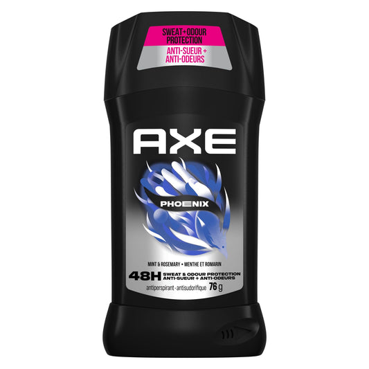 AXE Phoenix Antiperspirant Stick for 48-Hour Sweat and Odour Protection, Crushed Mint & Rosemary, 76g