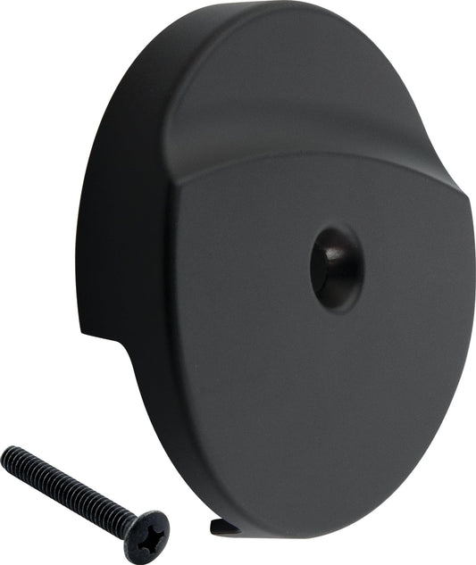 Master Plumber 199MB, Single Hole Bath Waste and Overflow Plate - Matte Black, Plastic