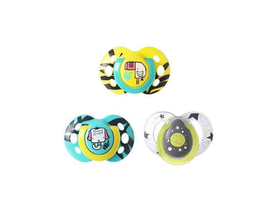 Tommee Tippee 3 Piece Day & Night Pacifier, 18-36 Months