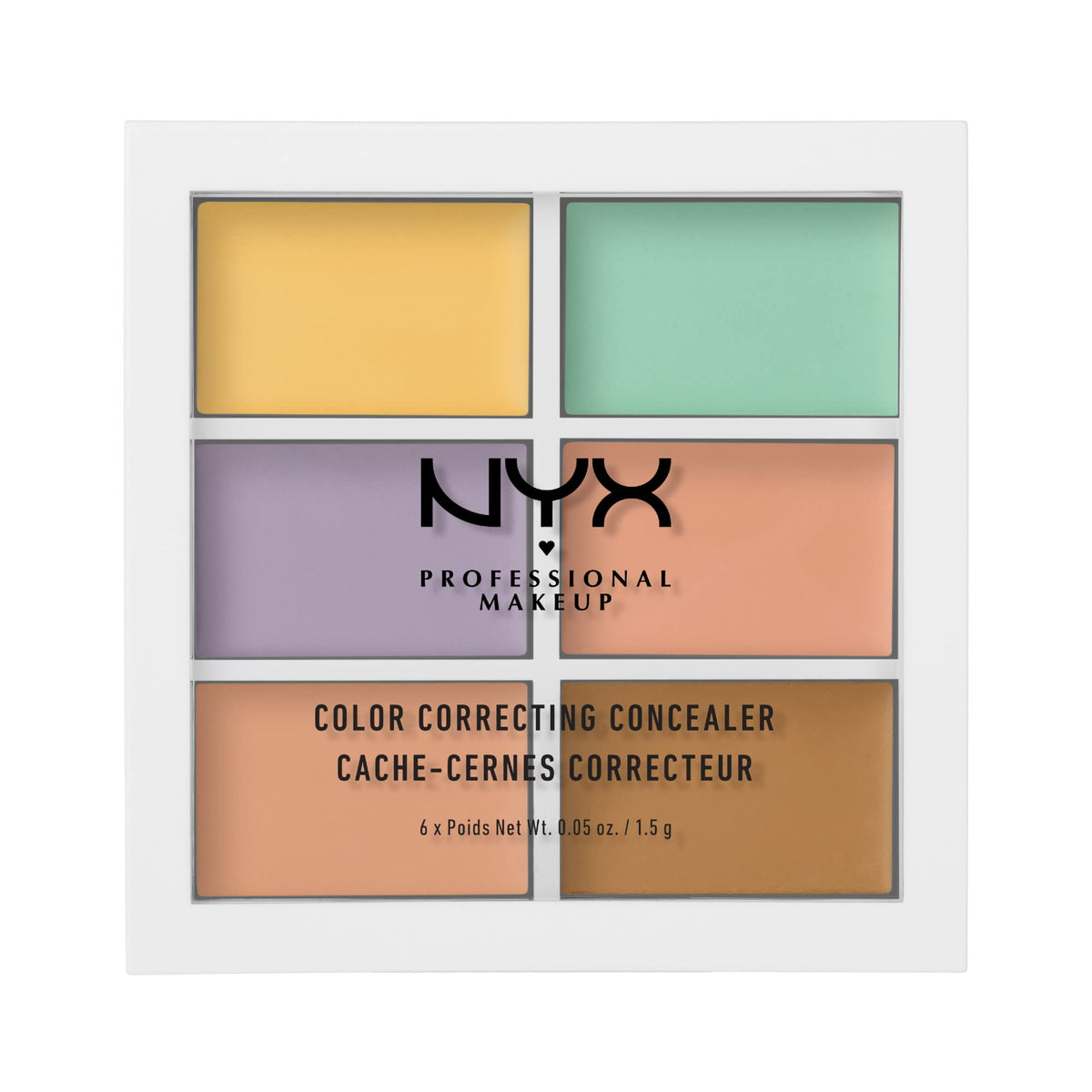 NYX PROFESSIONAL MAKEUP Concealer Color correcting palette, Makeup Palette, Lightweight formula, 9g