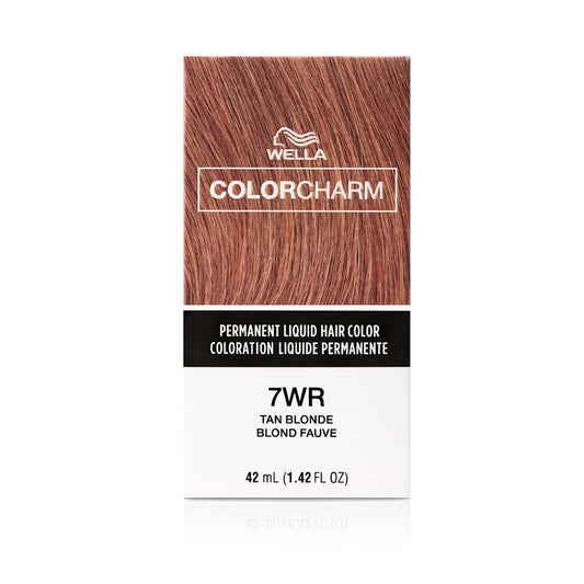 COLORCHARM Permanent Liquid Hair Color for Gray Coverage | 7WR Tan Blonde | 1.42 Fl Oz | 42 ml - Packaging May Vary