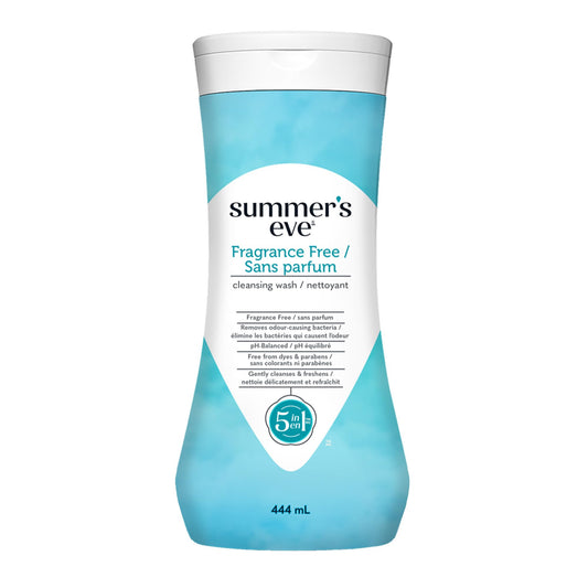 Summer's Eve Cleansing Wash, 5-in-1, Fragrance Free, 444 ml