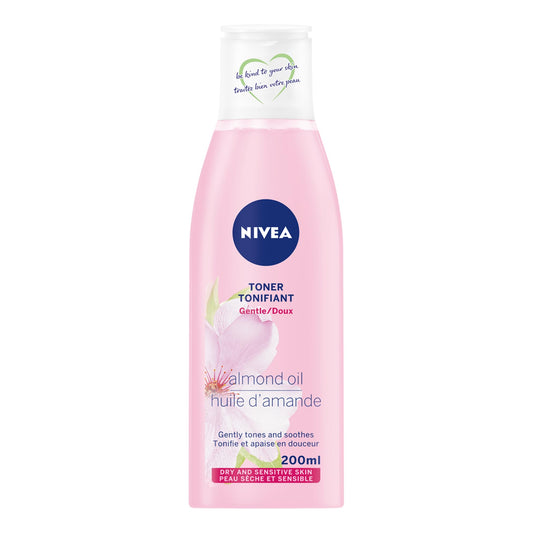 NIVEA Gentle facial toner for dry & sensitive skin | Facial toner gently tones & removes residue | NIVEA toner intensively moisturizes and cares for dry skin | 200 mL