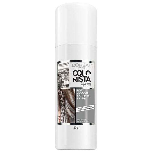 L'Oreal Paris Colorista Sprays, One-day Colour, Silver, 57g