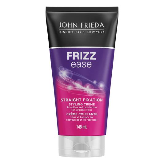 John Frieda Frizz Ease Straight Fixation Styling Crème for Sleek, Beautiful Hair (145 mL) Packaging May Vary
