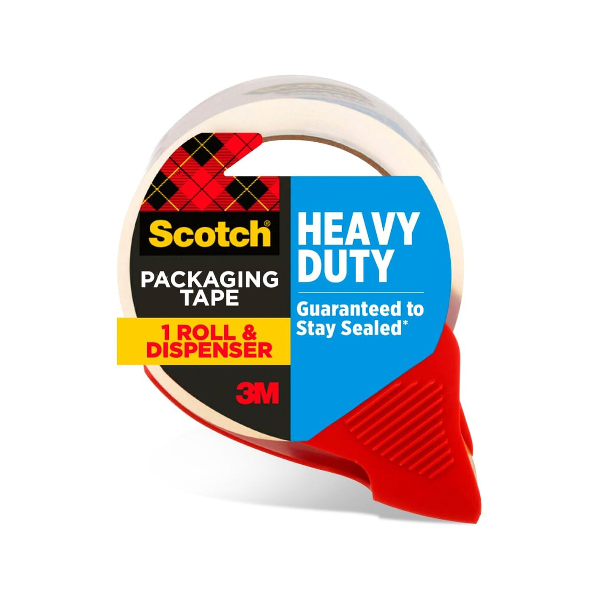 Scotch Heavy Duty Shipping Packing Tape, Clear, Holiday Shipping Supplies, 1.88 in. x 38.2 yd., 1 Tape Roll with Dispenser