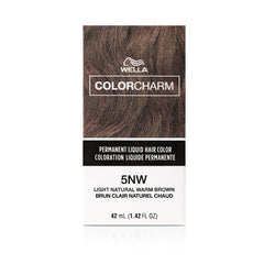 COLORCHARM Permanent Liquid Hair Color for Gray Coverage | 5NW Light Natural Warm Brown | 1.42 Fl Oz | 42 ml - Packaging May Vary