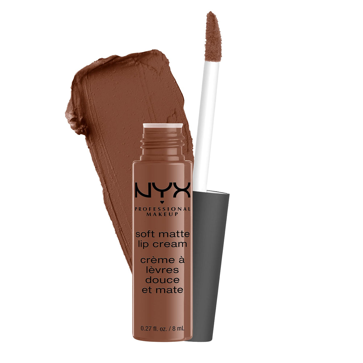 NYX PROFESSIONAL MAKEUP Soft Matte Lip Cream, High-Pigmented Liquid Lipstick - Berlin (Medium Warm Brown), 8 mL