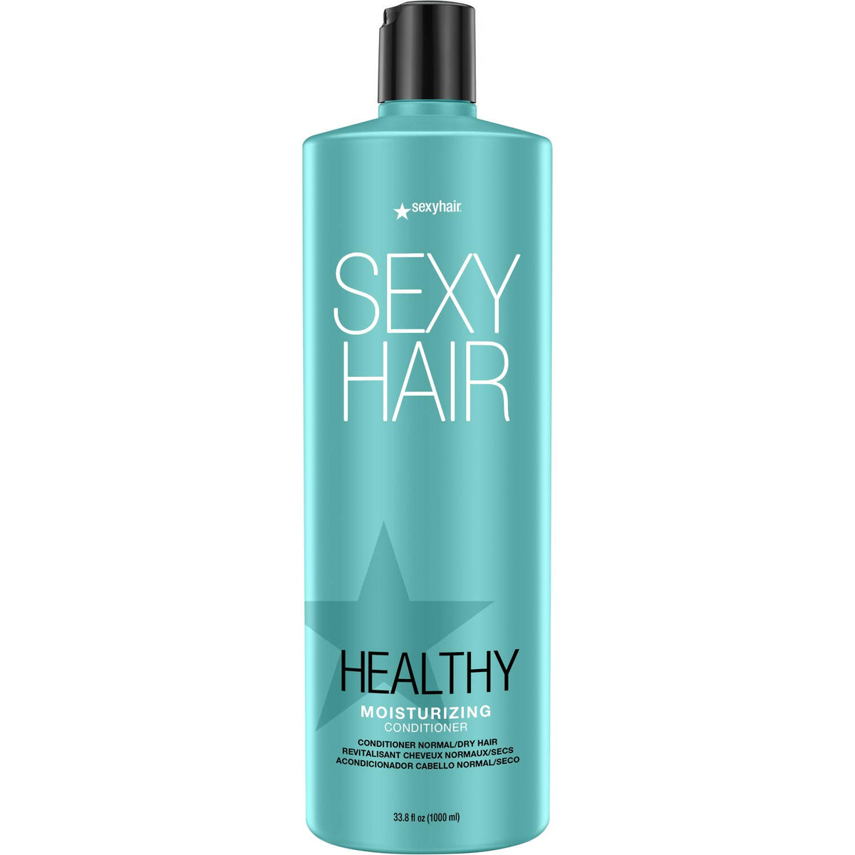 SexyHair Healthy Tri-Wheat Leave-In Conditioner, 33.8 Oz | Up to 90% Better Detangling | Reduces Breakage | Moisture, Smoothness, and Shine