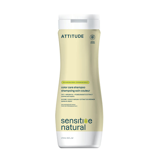 ATTITUDE Hair Shampoo, EWG Verified, Plant- and Mineral-Based Ingredients, Vegan and Cruelty-free Beauty and Personal Care Products, Color-Treated, Sensitive Skin, Argan Oil, 16 Fl Oz