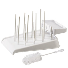 Mommy's Helper Drain 'N Dry Bottle Drying Rack, Whtie