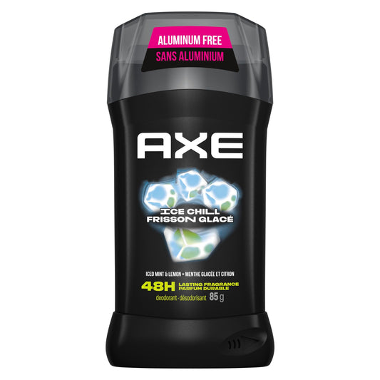 AXE Ice Chill Deodorant Stick for 48-Hour Lasting Fragrance, Iced Mint & Lemon, Aluminum-free Deodorant, 85g