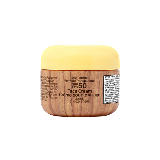 Sun Bum Clear Zinc Oxide Face Cream SPF 50 - Broad Spectrum UVA/UVB Protection - Paraben Free - Gluten Free and Oil Free - 30ml