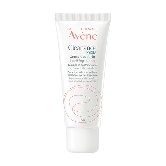 Eau Thermale Avène Cleanance HYDRA Soothing Cream, Rich Moisturizer, Adjunctive Care for Drying Acne Treatment, 40 ml