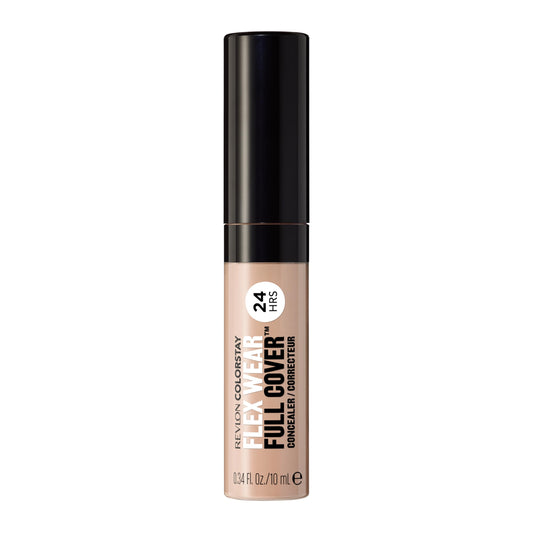 Revlon ColorStay Flex Wear, Full Cover Non-Creasing Concealer, Infused with Hyaluronic Acid & Vitamin E, Flexible Longwear, 020 Bisque, 0.34 fl oz/ 10ml