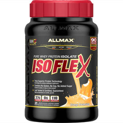 ALLMAX ISOFLEX Pure Whey Isolate Protein Powder - Gluten Free, Low Lactose, Sugar-Free - High-Protein, Clean, Keto-Friendly for Pre Post Workout Supplement for Women and Men | Orange Dreamsicle, 2lb