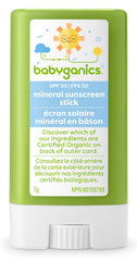Babyganics Fragrance-Free Sunscreen Stick, SPF 50+ Sunblock with UVA/UVB Protection for Baby’s Skin, Organic, Water-Resistant, & Tear-Free Formula, 13g, Packaging May Vary