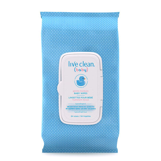 Live Clean Gentle Moisture Ultra Soft Baby Wipes, 64 count