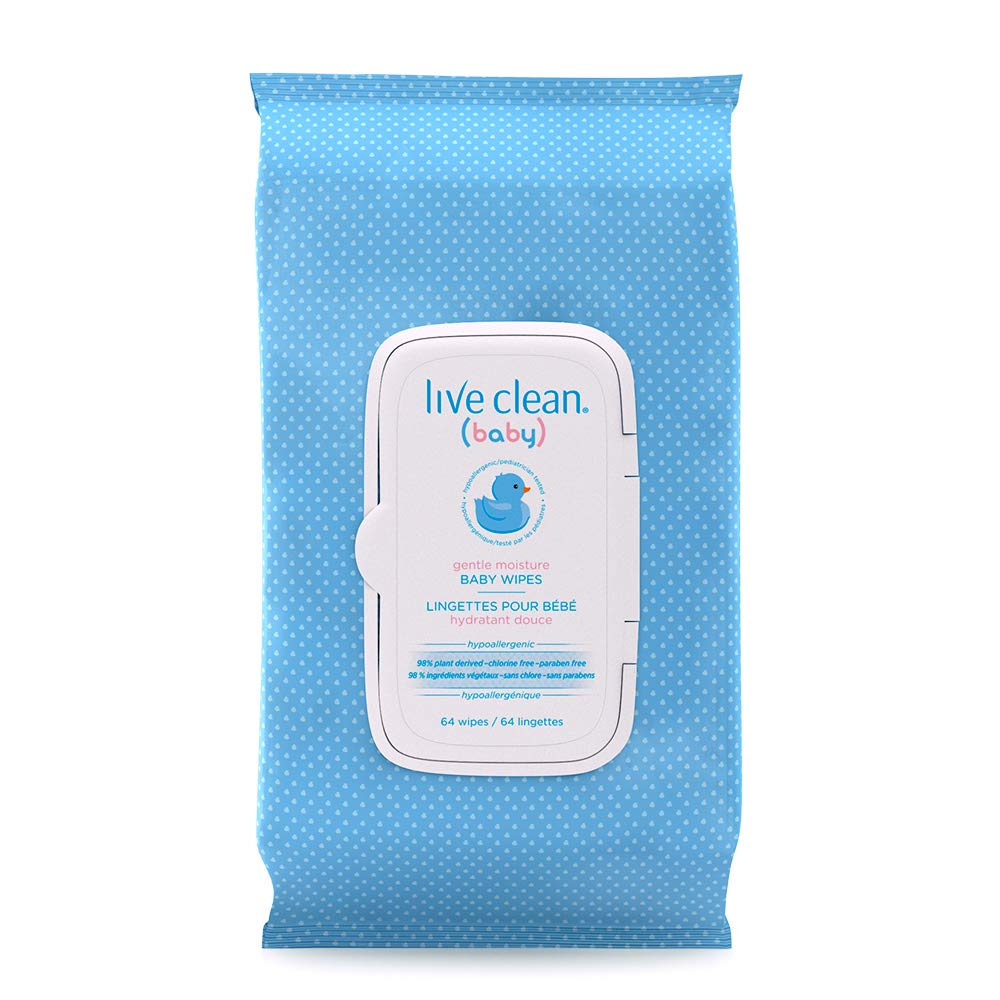 Live Clean Gentle Moisture Ultra Soft Baby Wipes, 64 count