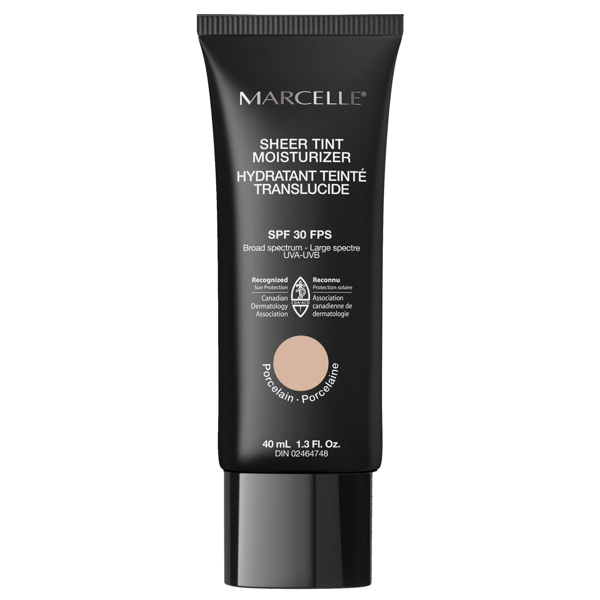Marcelle Sheer Tint Moisturizer SPF 30, Porcelain, with Hyaluronic Acid and Aloe, Hypoallergenic, Non-Comedogenic, Fragrance-Free, Paraben-Free, Oil-Free, 40 mL